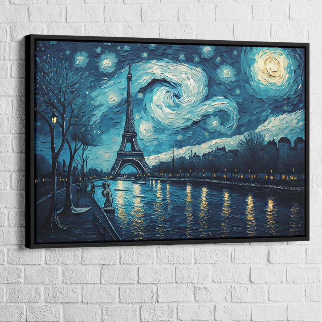 Toile Paris moderne, style peinture texturée impasto
