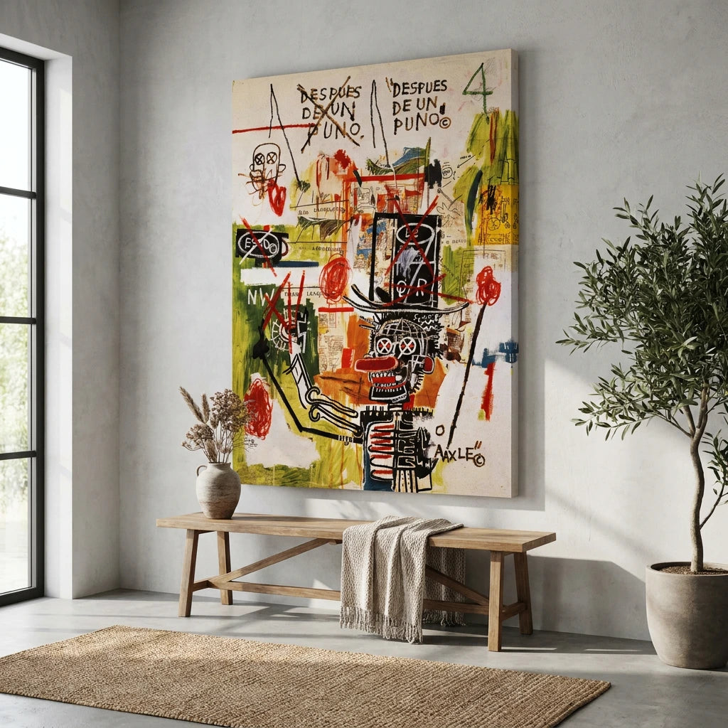 Tableau Basquiat After Puno - Tableau Peintre