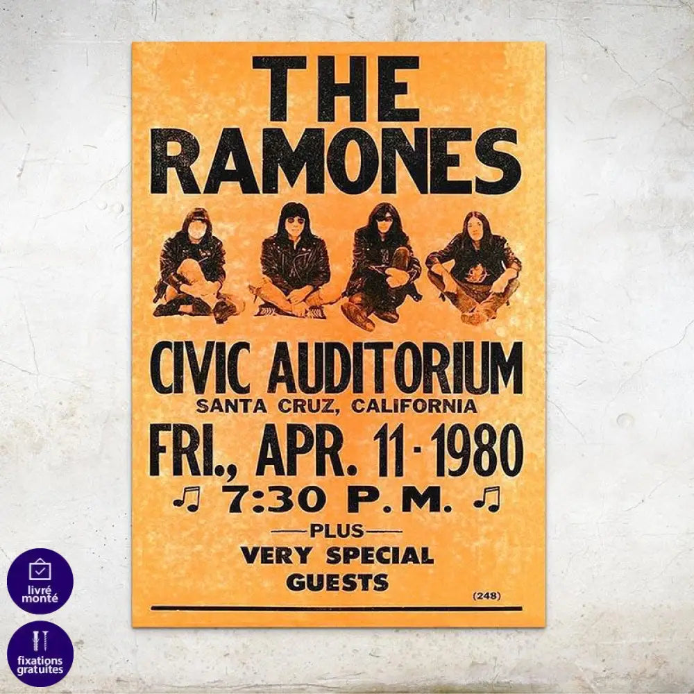 Affiche Concert Ramones - Montableaudeco
