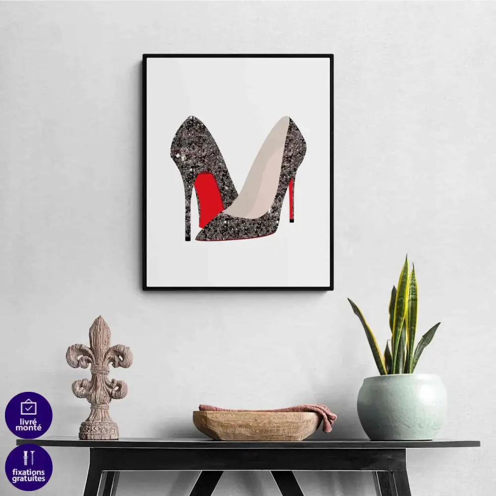 Affiche Fashion Rouge et Noir 6 Pièces - Montableaudeco