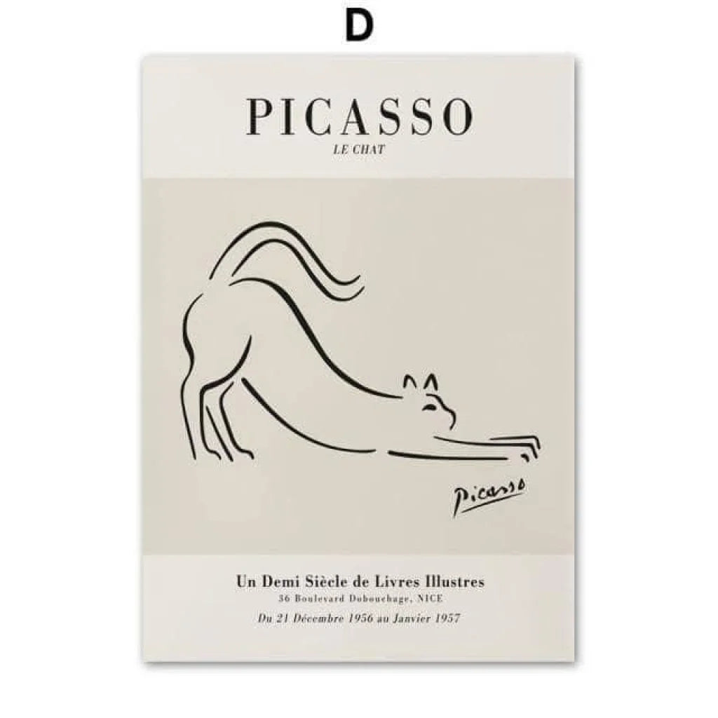 Affiche Picasso Vintage Expo Collection 8 Pièces - Montableaudeco