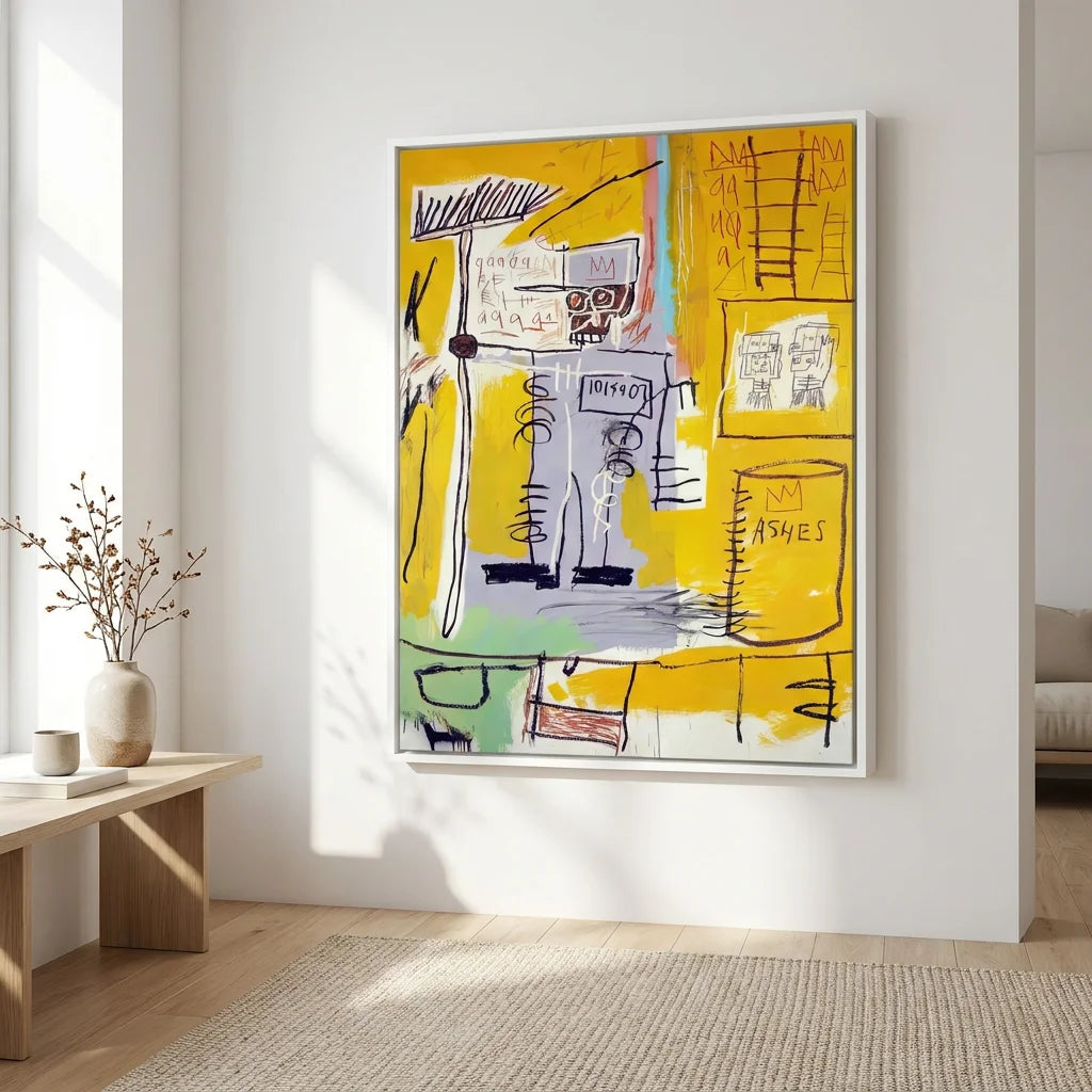 Tableau Basquiat Ashes 1981 - Tableau Peintre