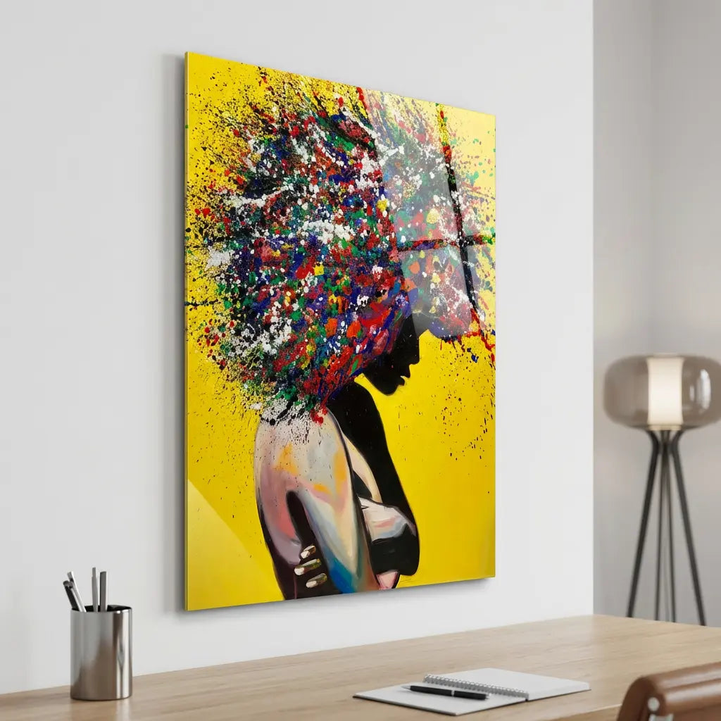 décoration murale africaine moderne femme colorée