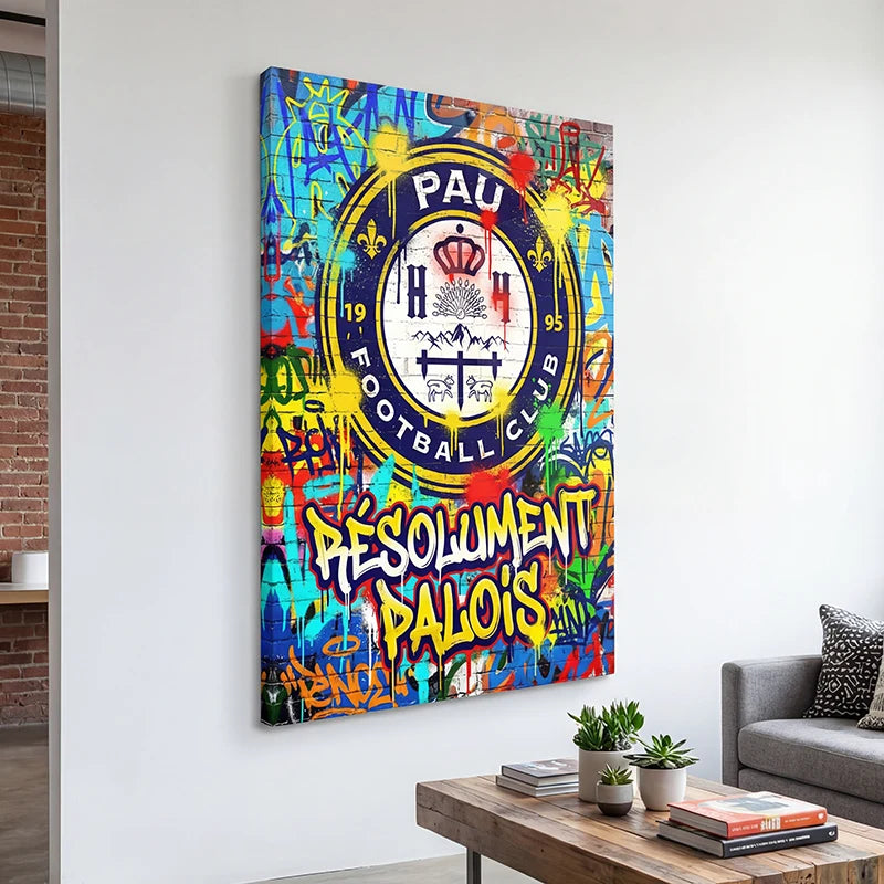 décoration murale rugby PAU FC