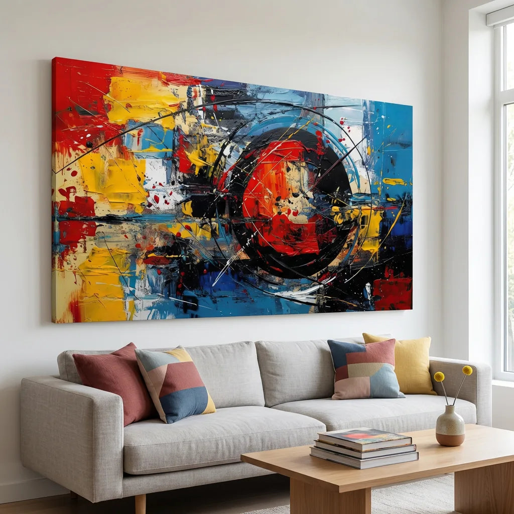 Tableau Contemporain Esprit de la Terre - 40x80cm / Toile tendue sur châssis - Tableau Contemporain