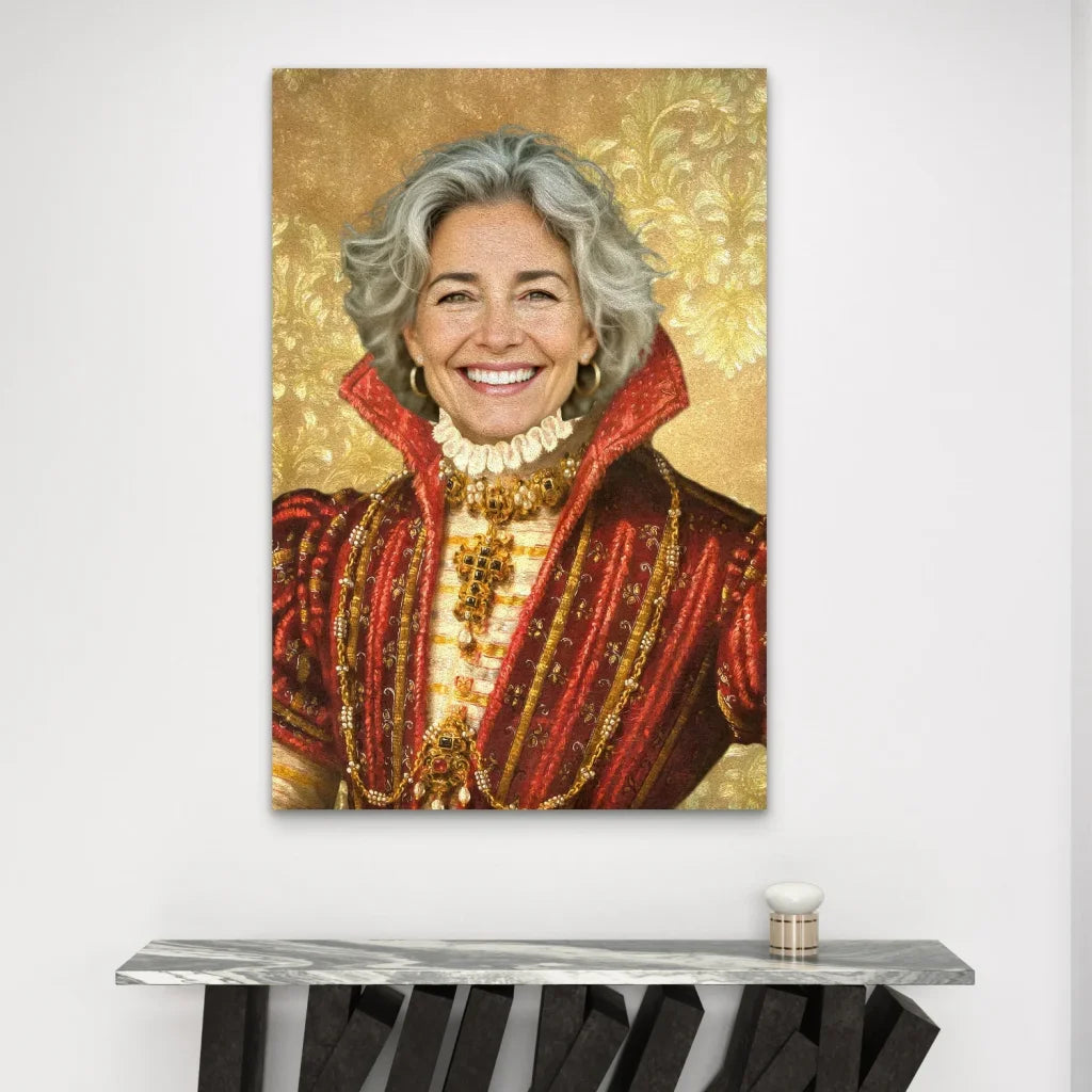 Photo transformée en tableau personnage historique féminin