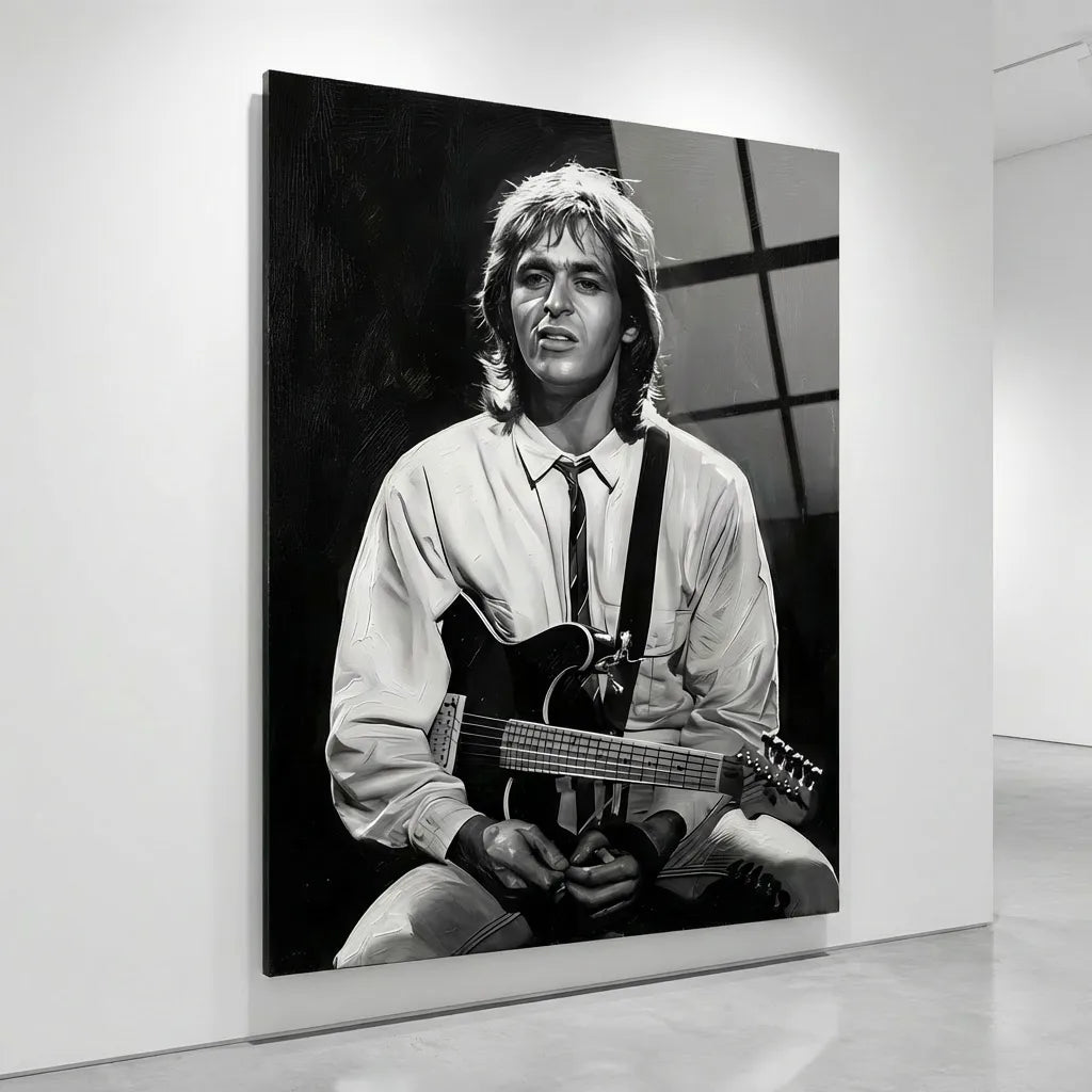 portrait goldman tableau artistique moderne noir et blanc