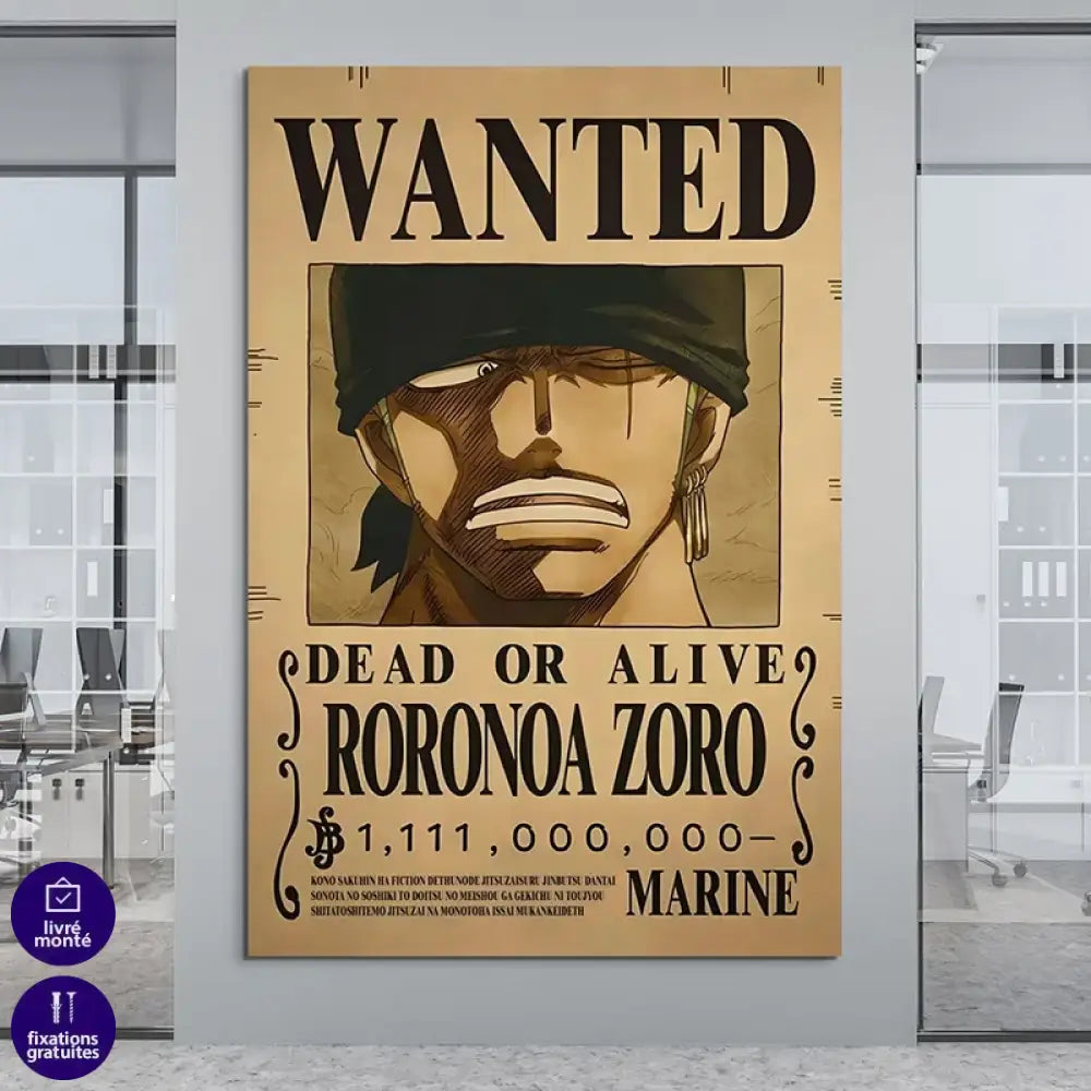 Poster One piece Dead or Alive Zoro