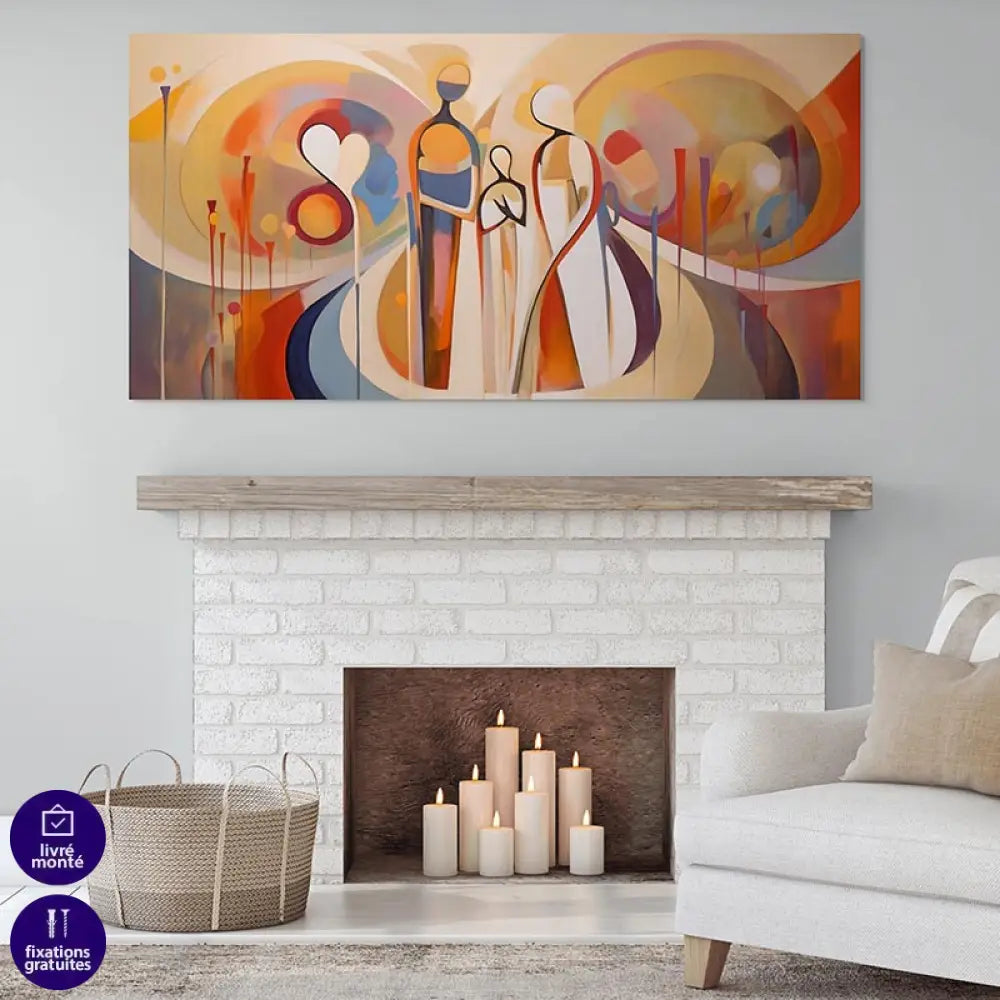 Tableau Abstrait Cercle de Vie Tableau Abstrait