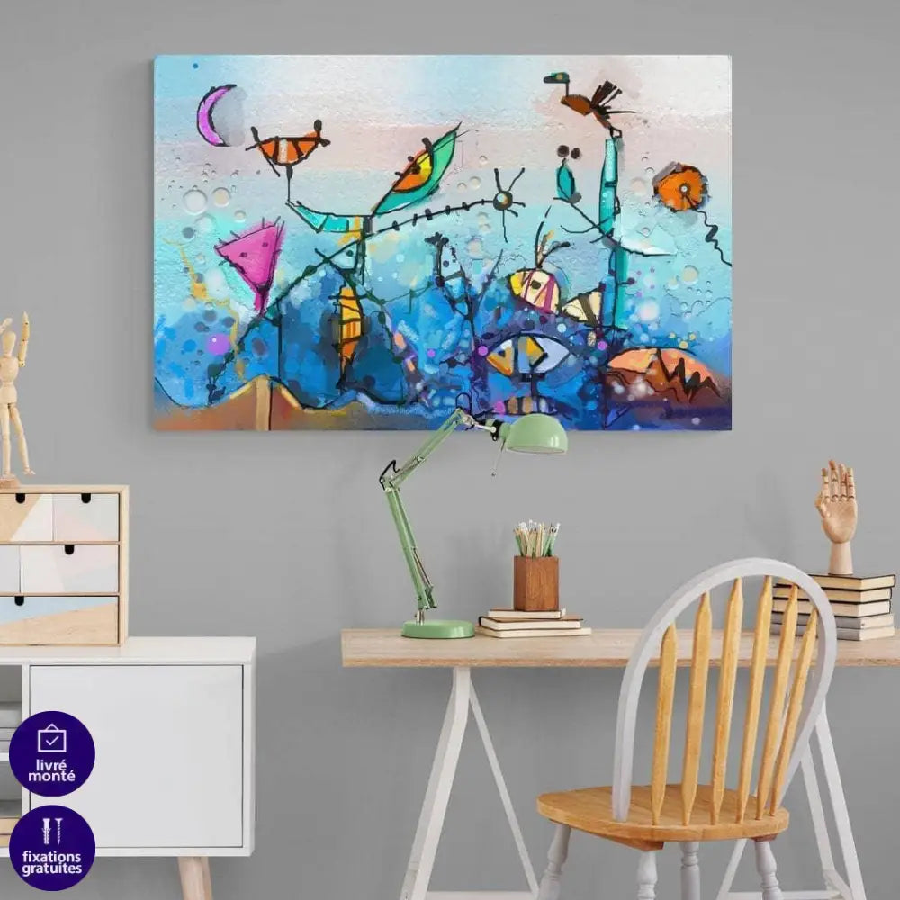 Tableau Abstrait L'aquarium - Montableaudeco