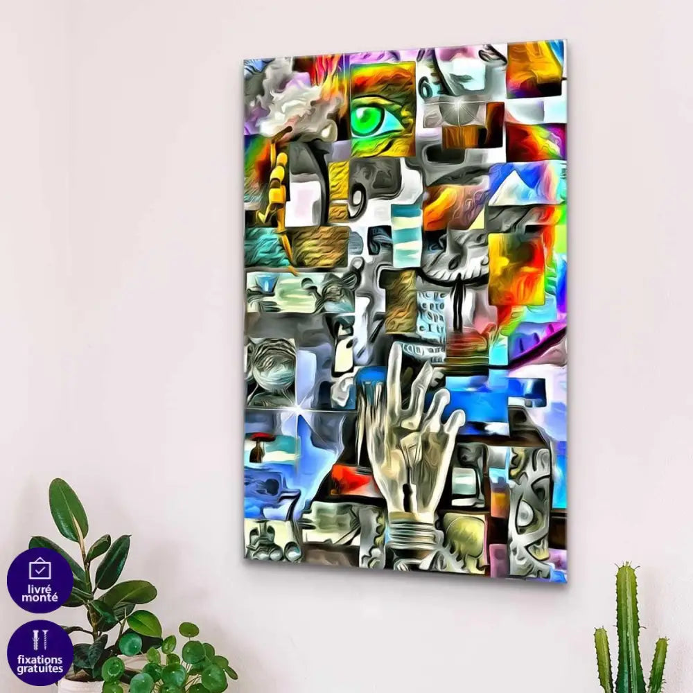 Tableau Abstrait Mécanique du Corp - Montableaudeco