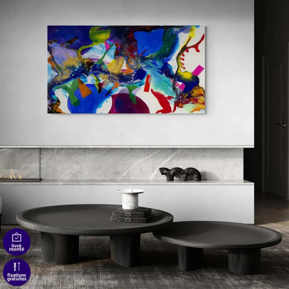 Tableau Abstrait Multi Couleur - Montableaudeco