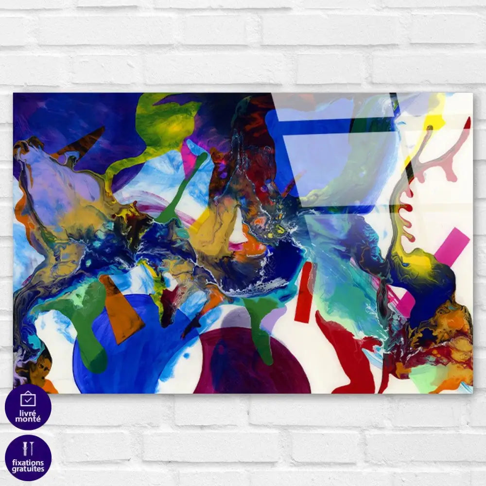 Tableau Abstrait Multi Couleur - Montableaudeco