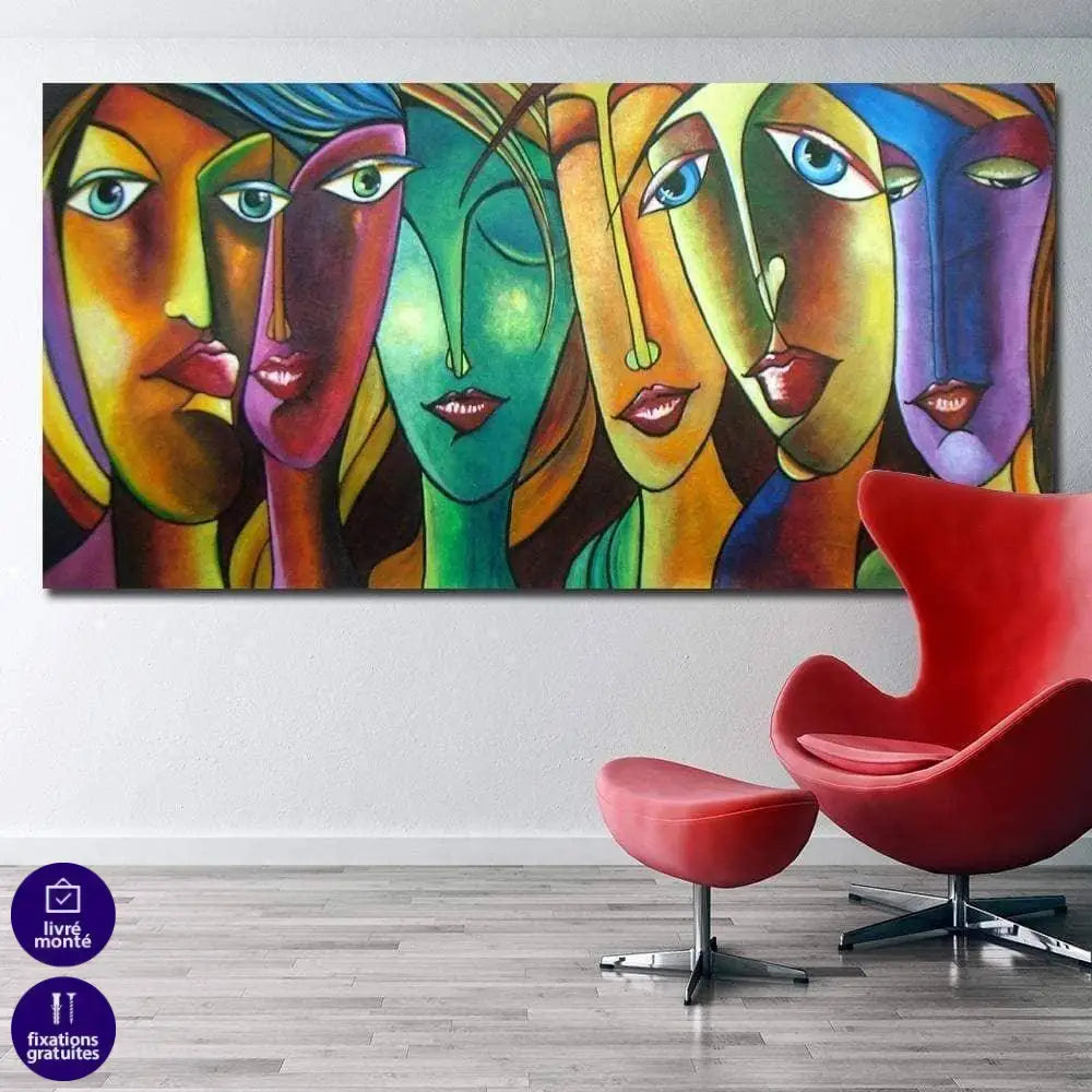 Tableau Abstrait Toute Les filles - Montableaudeco