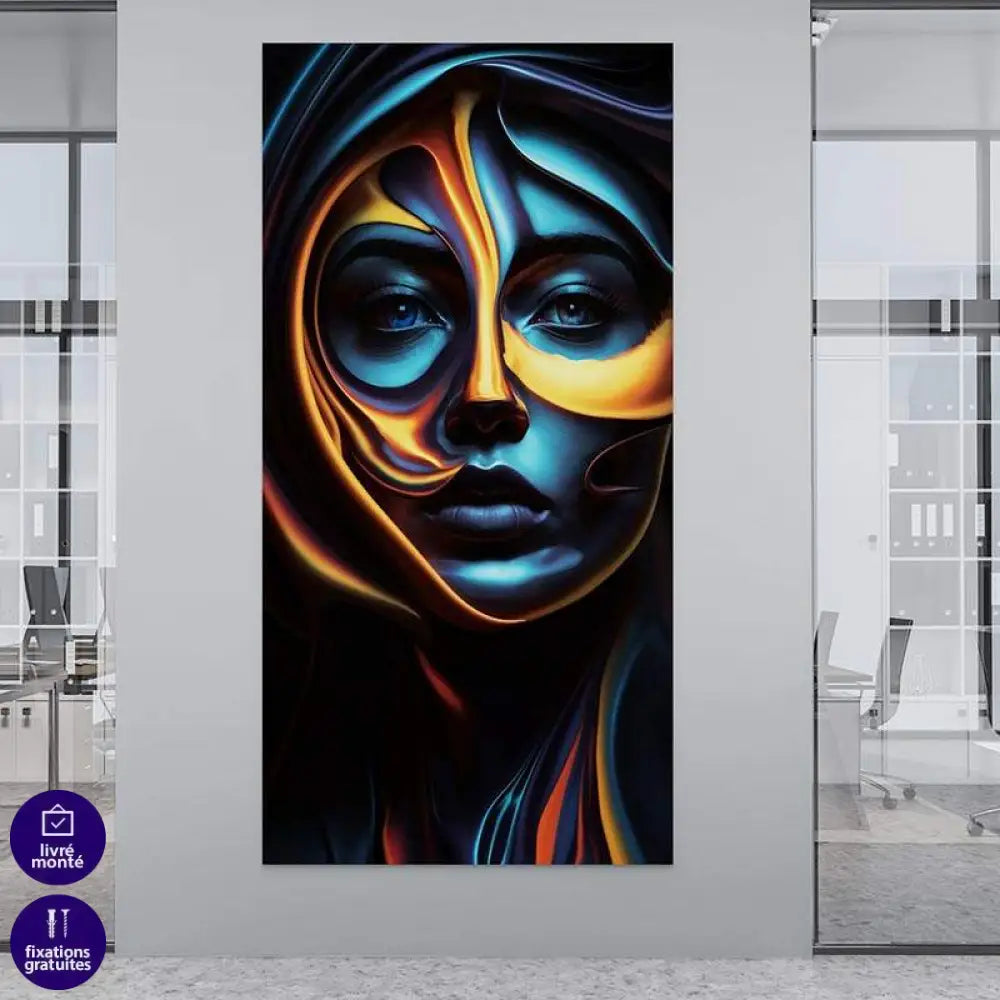 Tableau Abstrait | Visage des Flammes | Offre de Bienvenue -20%