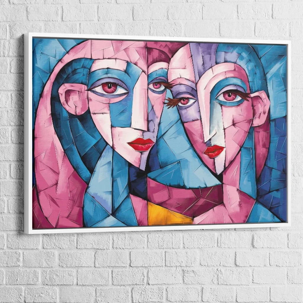 Tableau Abstrait | Visages Polyphoniques | Déco Tendance d