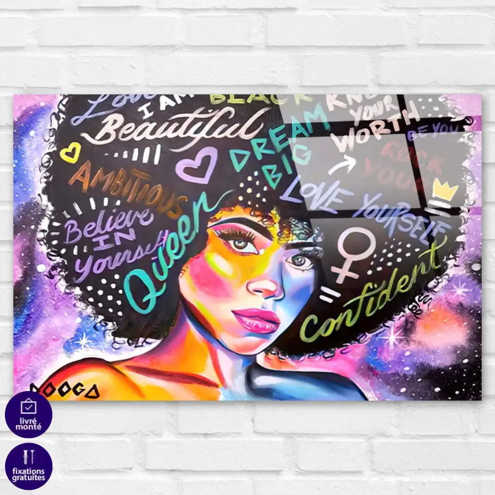 Tableau Afrique Femme Graffiti - Montableaudeco