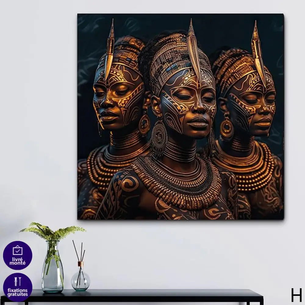 Tableau Afrique Femme Guerière Collection - Montableaudeco 10