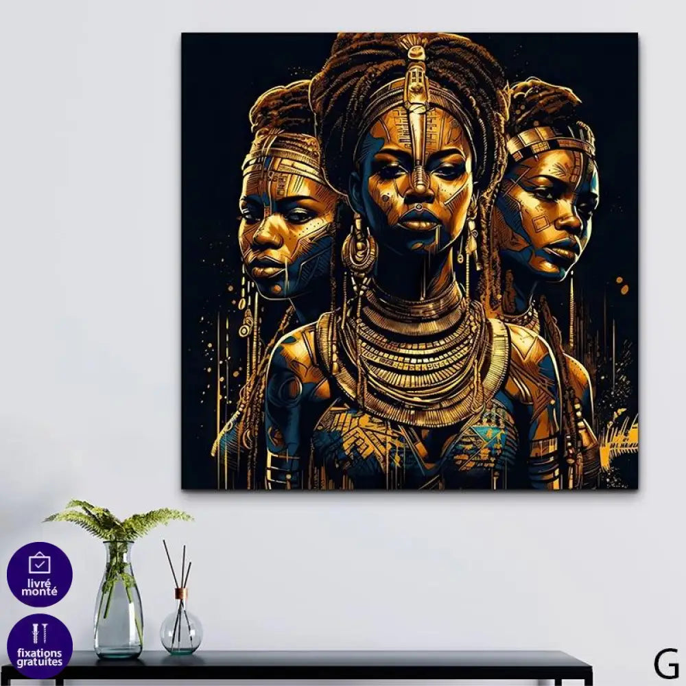 Tableau Afrique Femme Guerière Collection - Montableaudeco 9