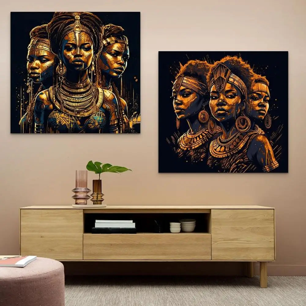Tableau Afrique Femme Guerière Collection - Montableaudeco