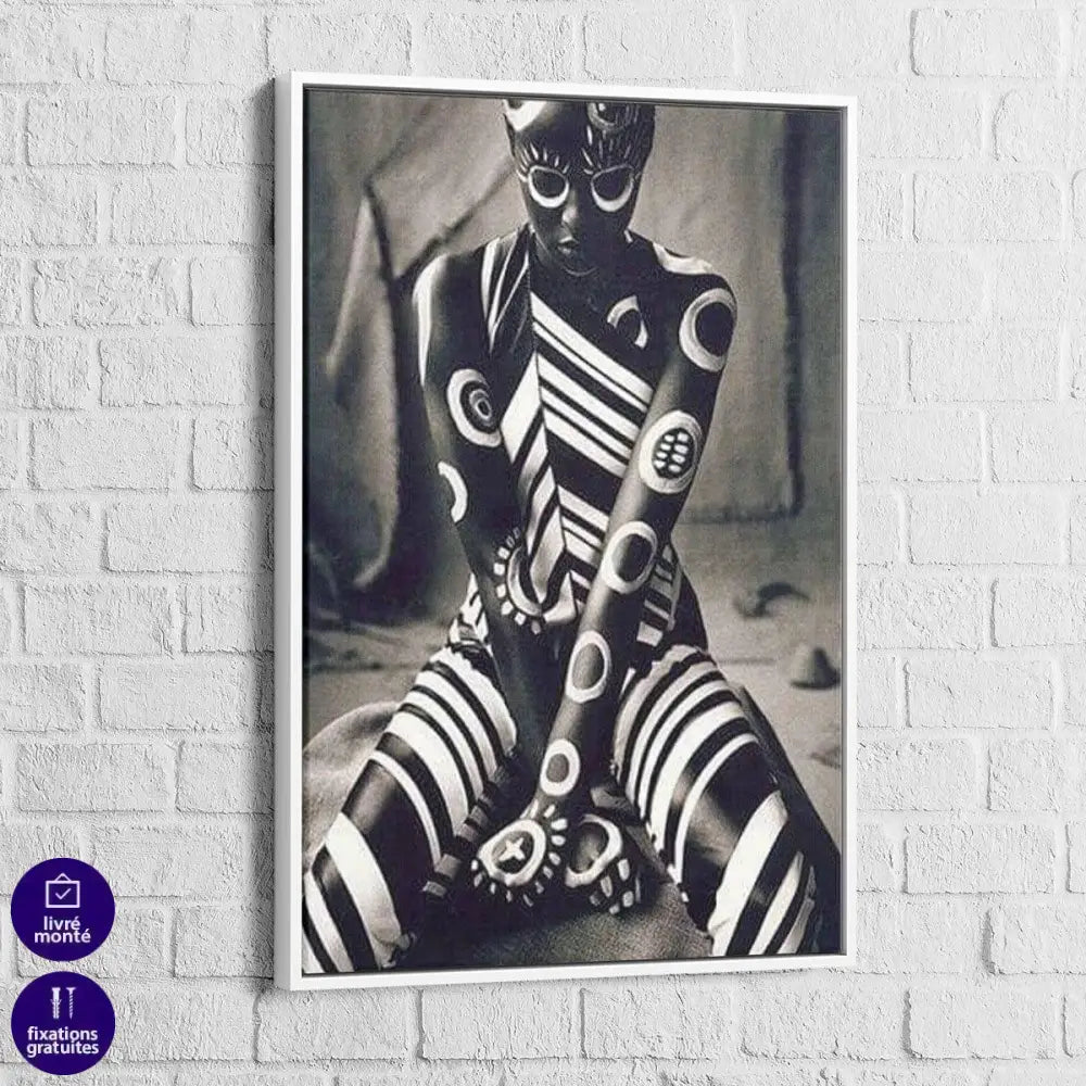 Tableau Afrique La Femme Noir et Blanc - Montableaudeco