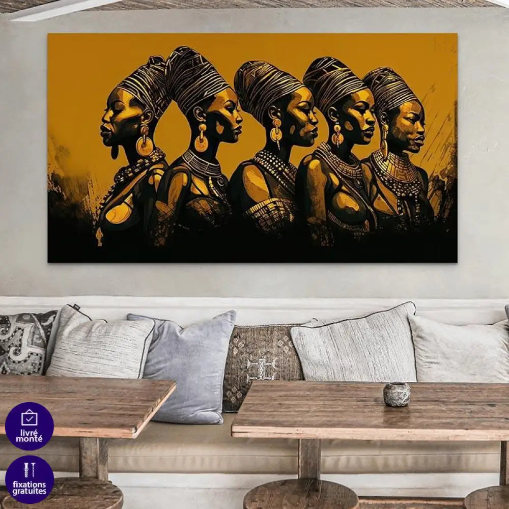 Tableau Afrique La Tribu Guerrière - Montableaudeco