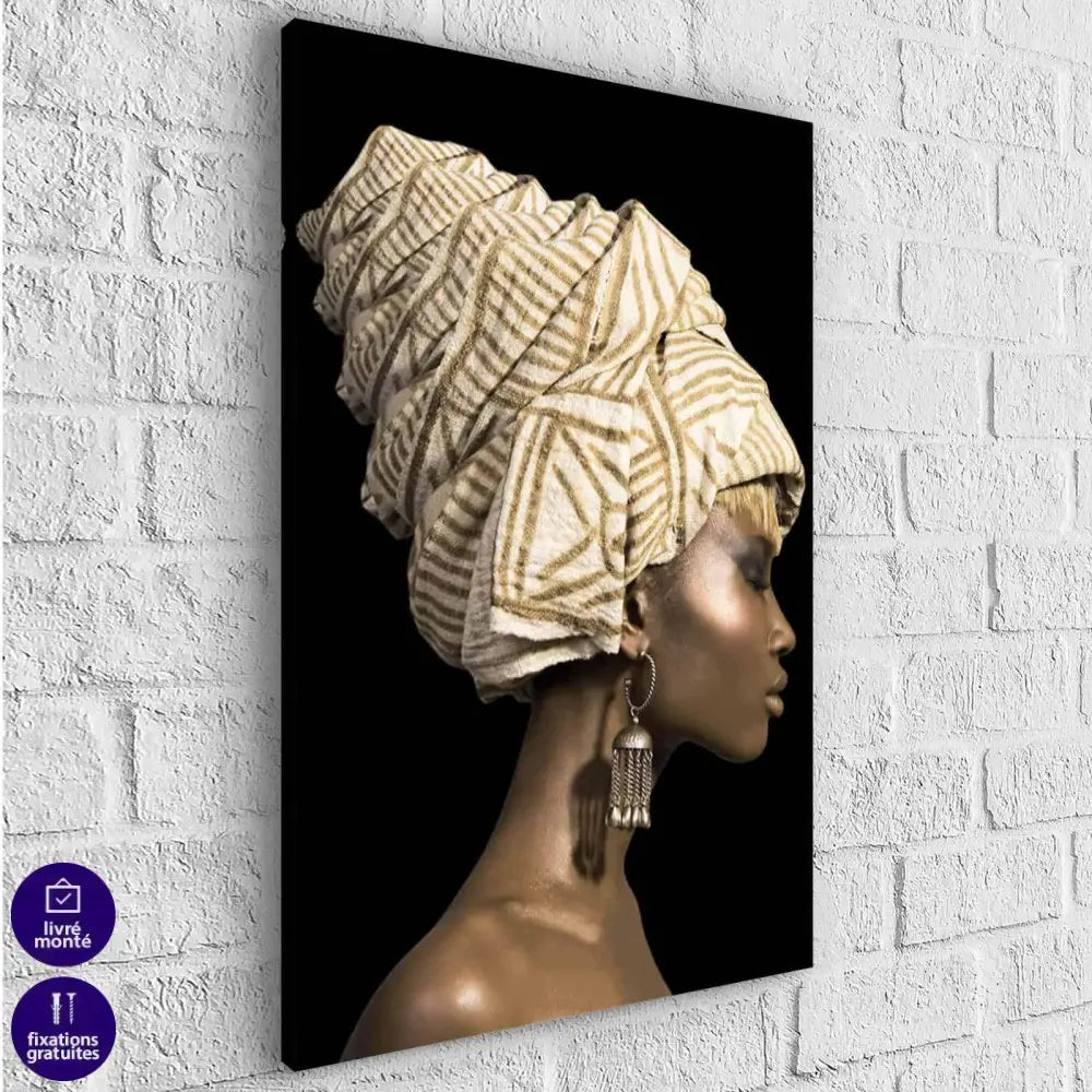 Tableau Afrique Noir et Or Collections 6 Pièces - Montableaudeco