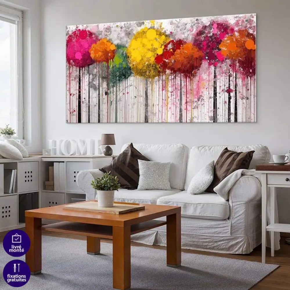 Tableau Arbre Forêt de Couleurs Tableau Arbre