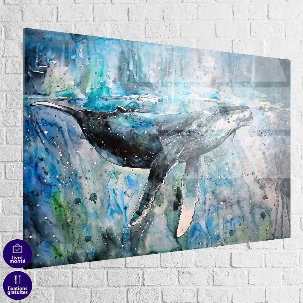 Tableau Baleine Bleu 40x60cm / Plexiglas Tableau Mer
