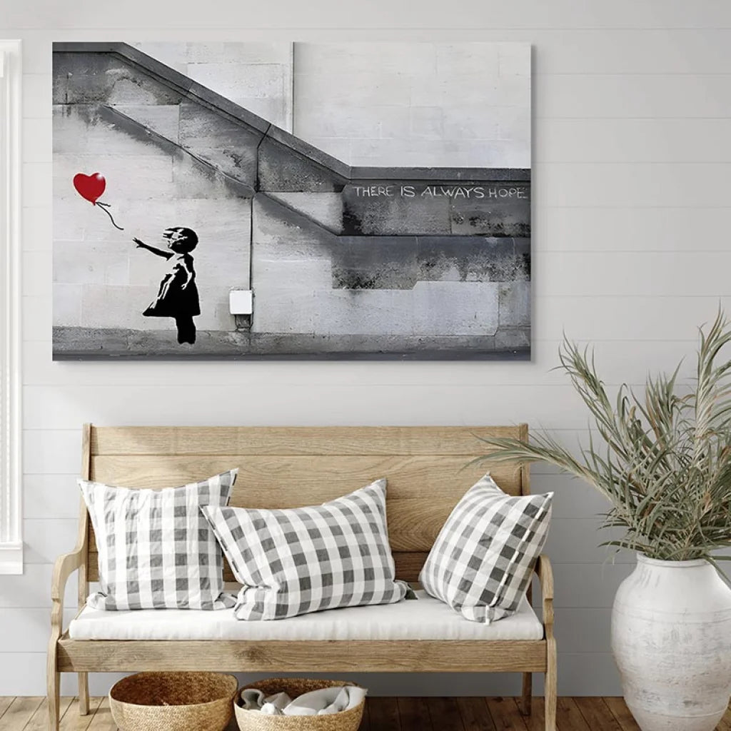 Tableau Banksy La Fille au Ballon Rouge Tableau Banksy