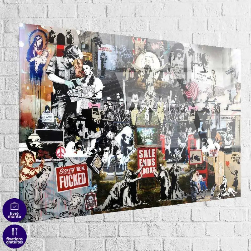 Tableau Banksy Mozaîc - Montableaudeco