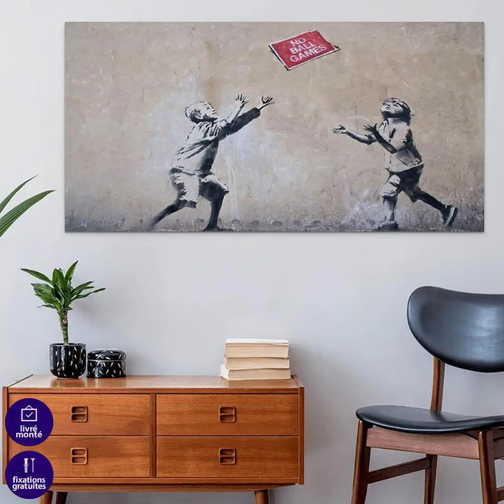 Tableau Banksy No Ball Games - Montableaudeco