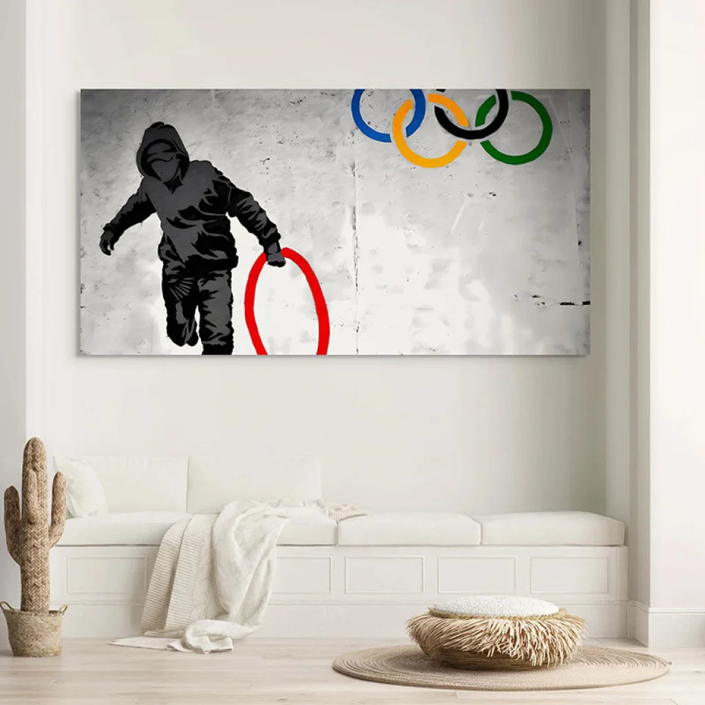 Tableau Banksy Olympic Games Tableau moderne