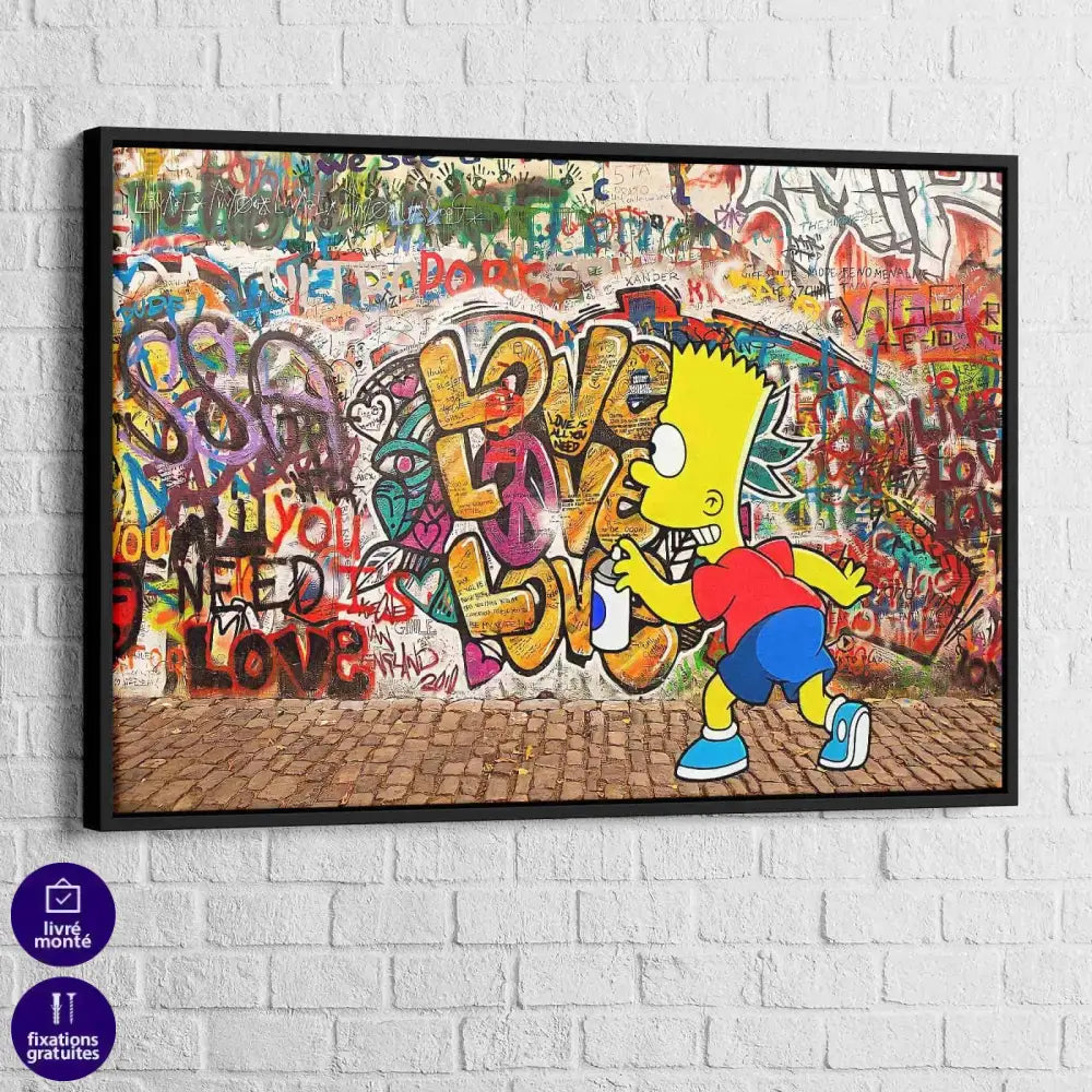 Tableau Bart Simpson Le Graffeur - Montableaudeco