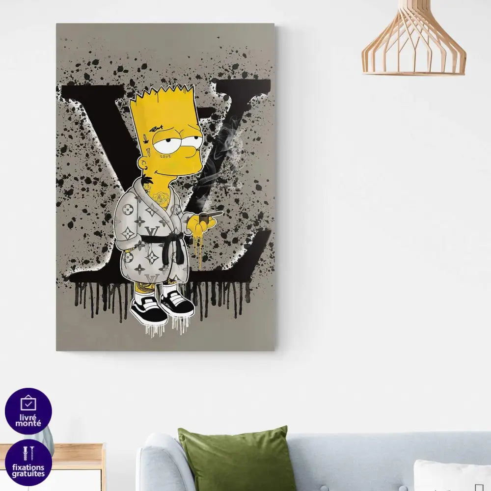Tableau Bart Simpson Louis Vuitton - Montableaudeco