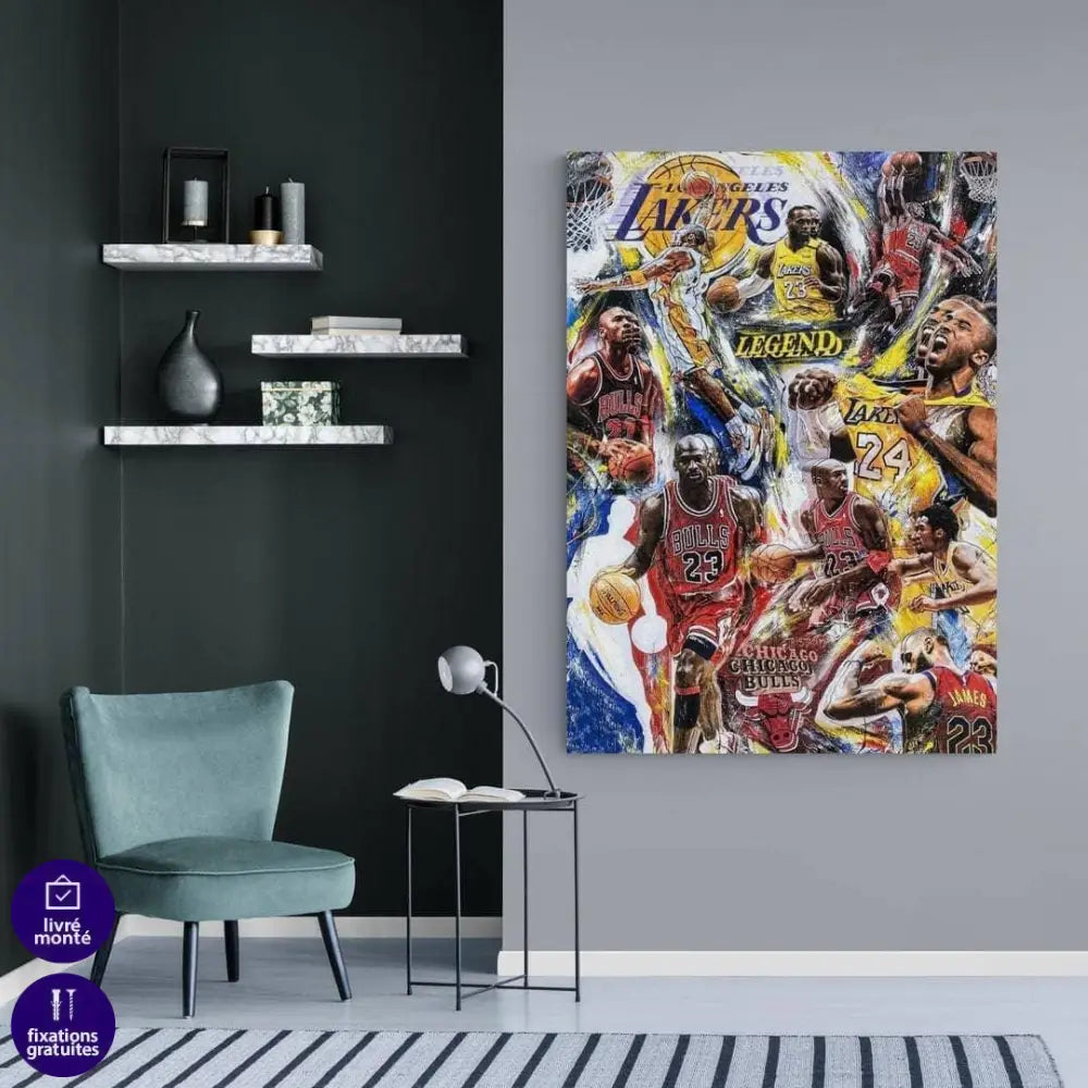 Tableau Basket Ball Légende - Montableaudeco