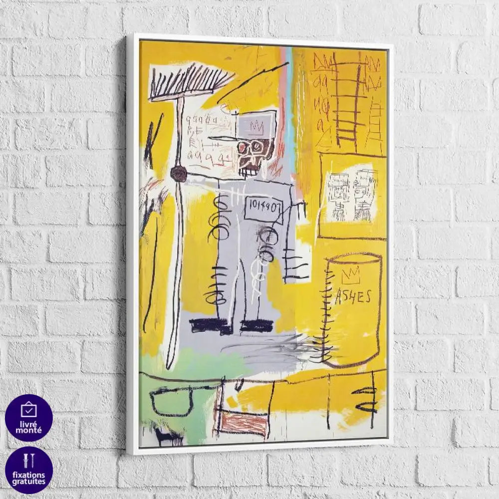 Tableau Basquiat Ashes 1981 - Montableaudeco