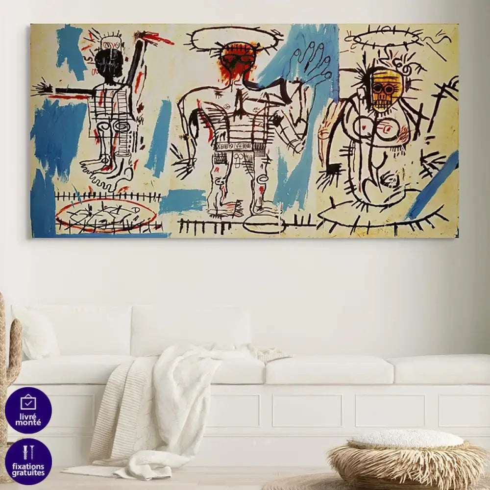 décoration murale basquiat pour salon moderne déco urbaine