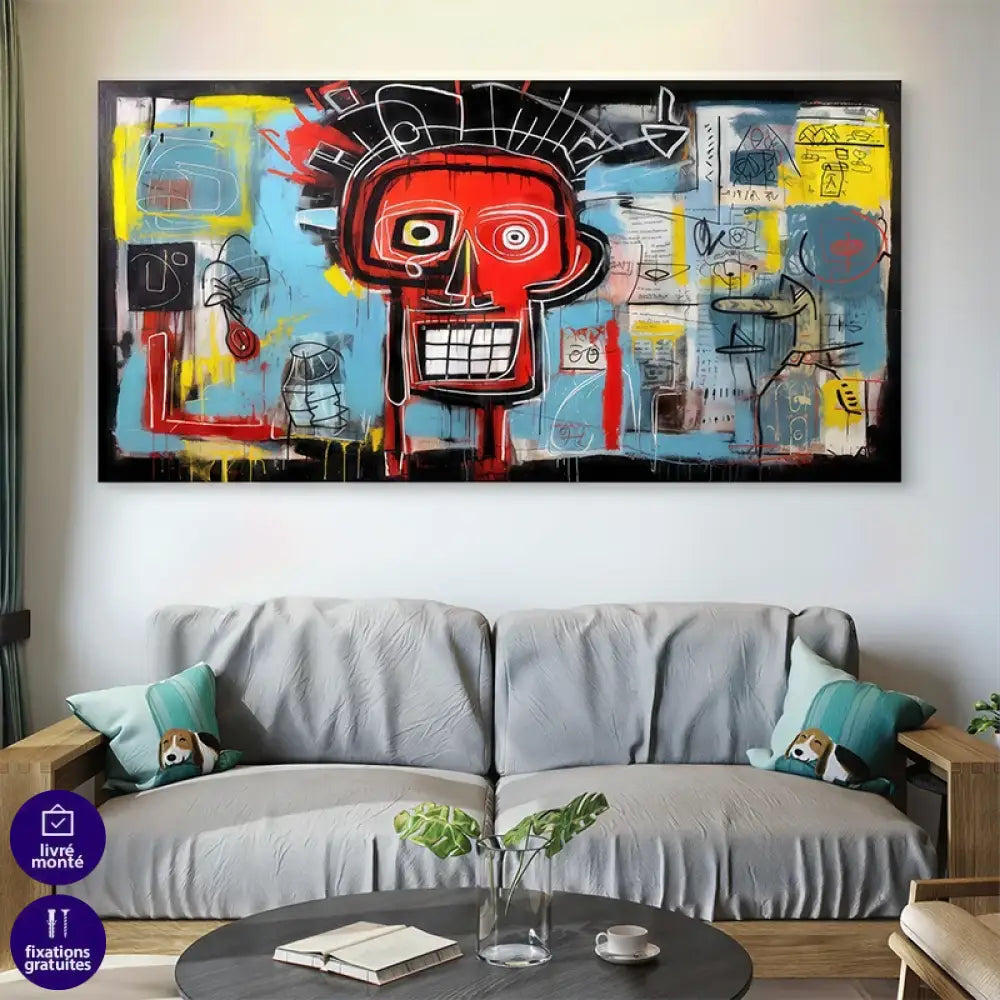 Tableau tendance crâne urbain pour ambiance arty et rebelle