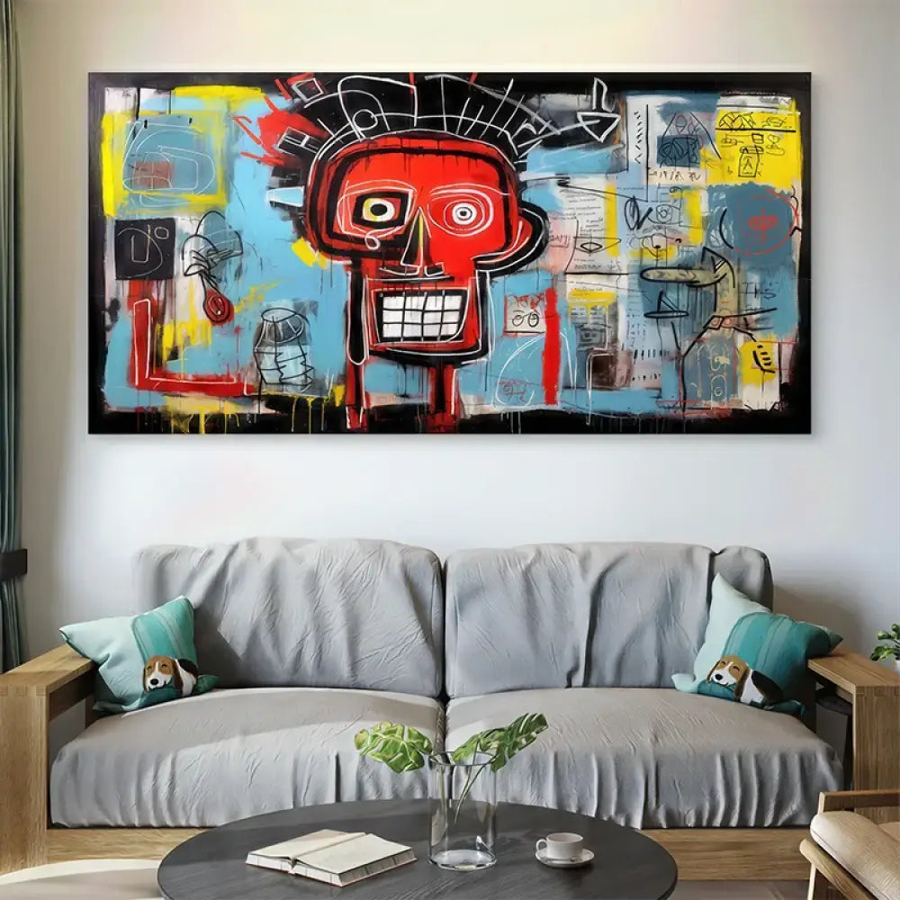 Tableau tendance crâne urbain pour ambiance arty et rebelle