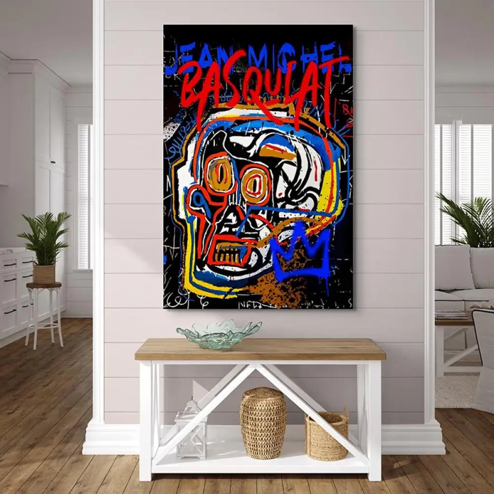 Tableau Basquiat Dualité Urbaine 40x60cm / Toile tendue sur châssis / B Tableau Basquiat