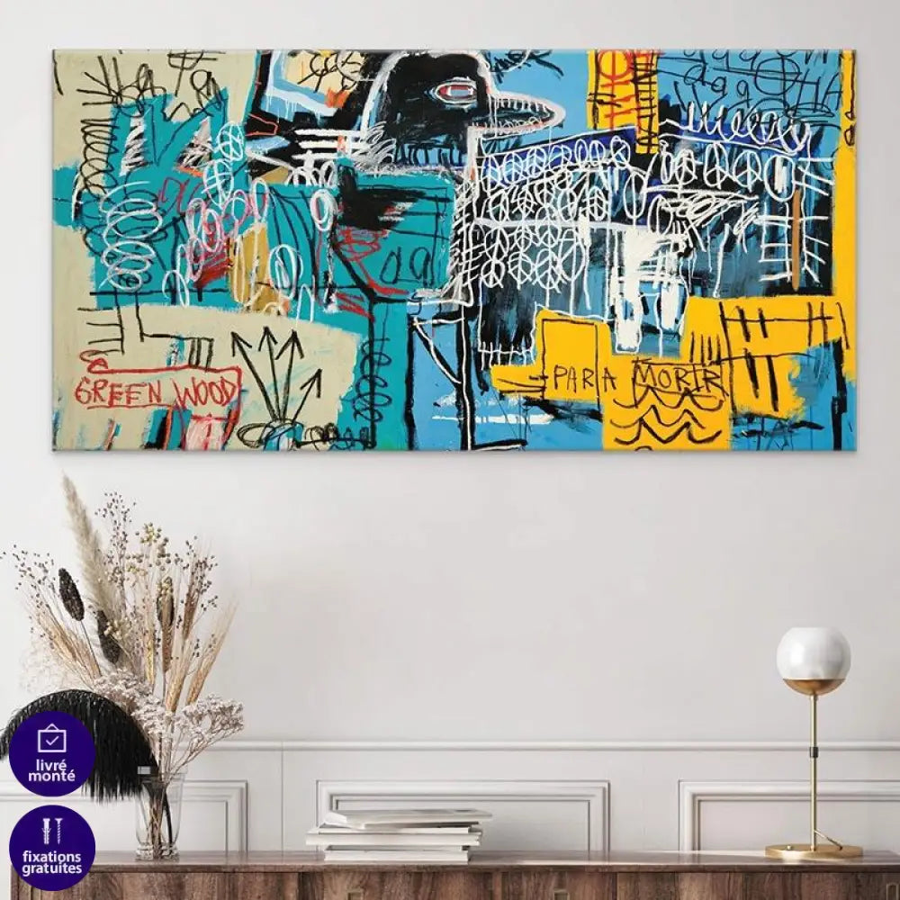 Tableau Basquiat Oiseau D'argent - Montableaudeco