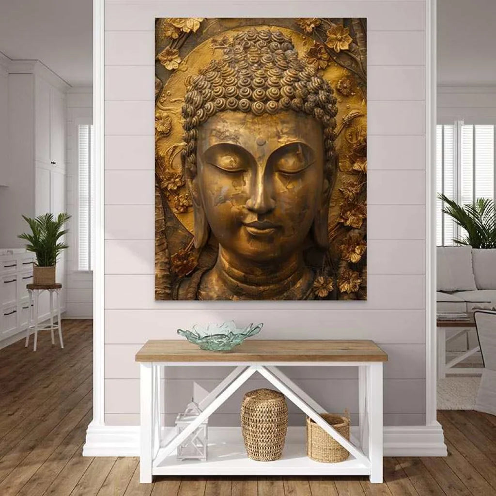 Tableau Bouddha | Méditation en Or | Offre De Bienvenue -20% a