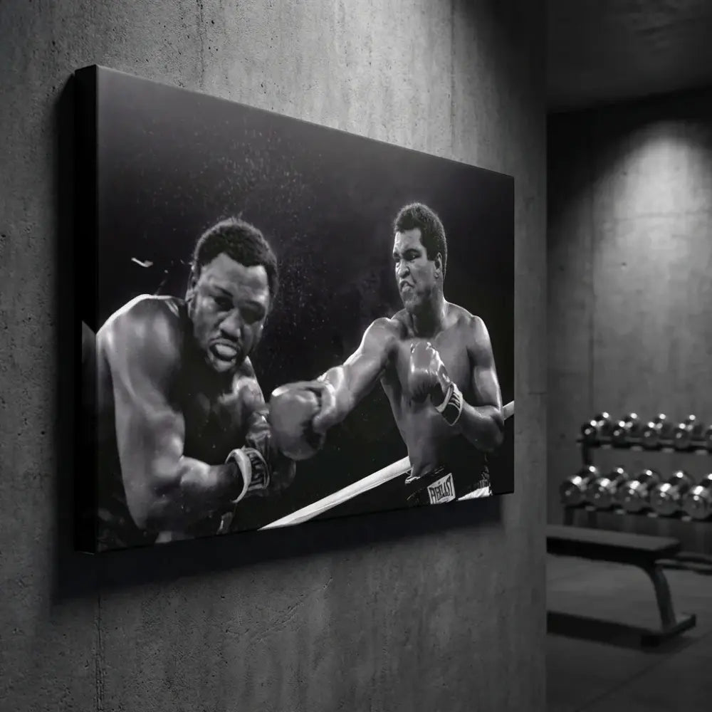 Tableau sport noir et blanc pour salon, bureau ou salle de sport