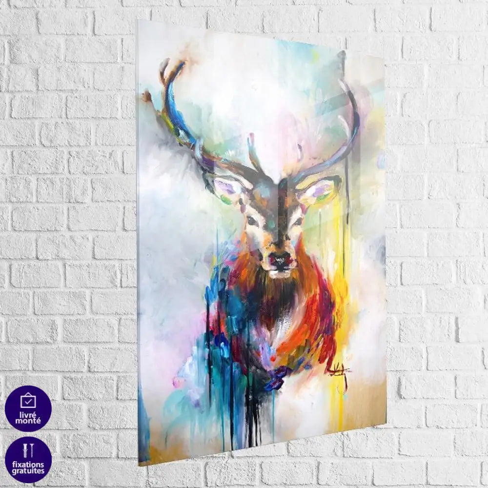 Tableau Cerf Coloré - Montableaudeco