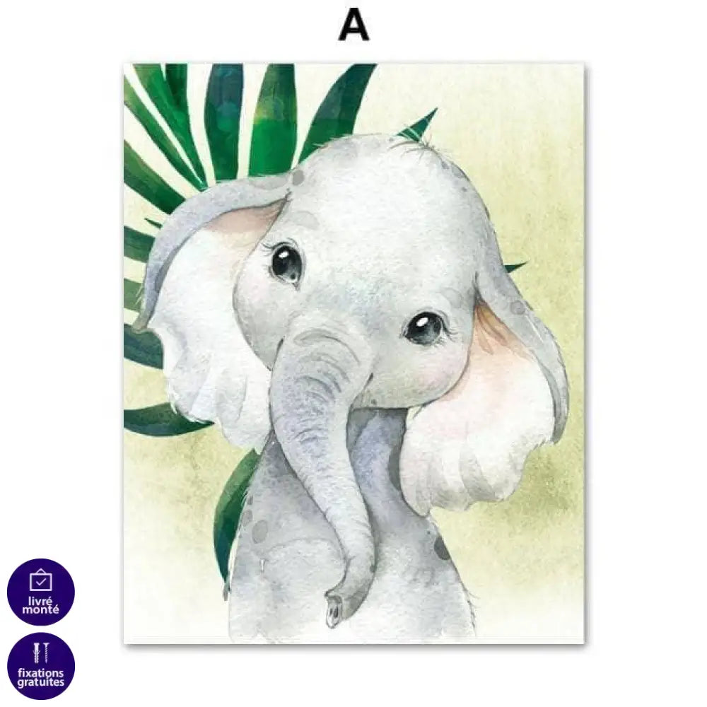 Tableau Chambre Enfant Les Petits Animaux - Montableaudeco