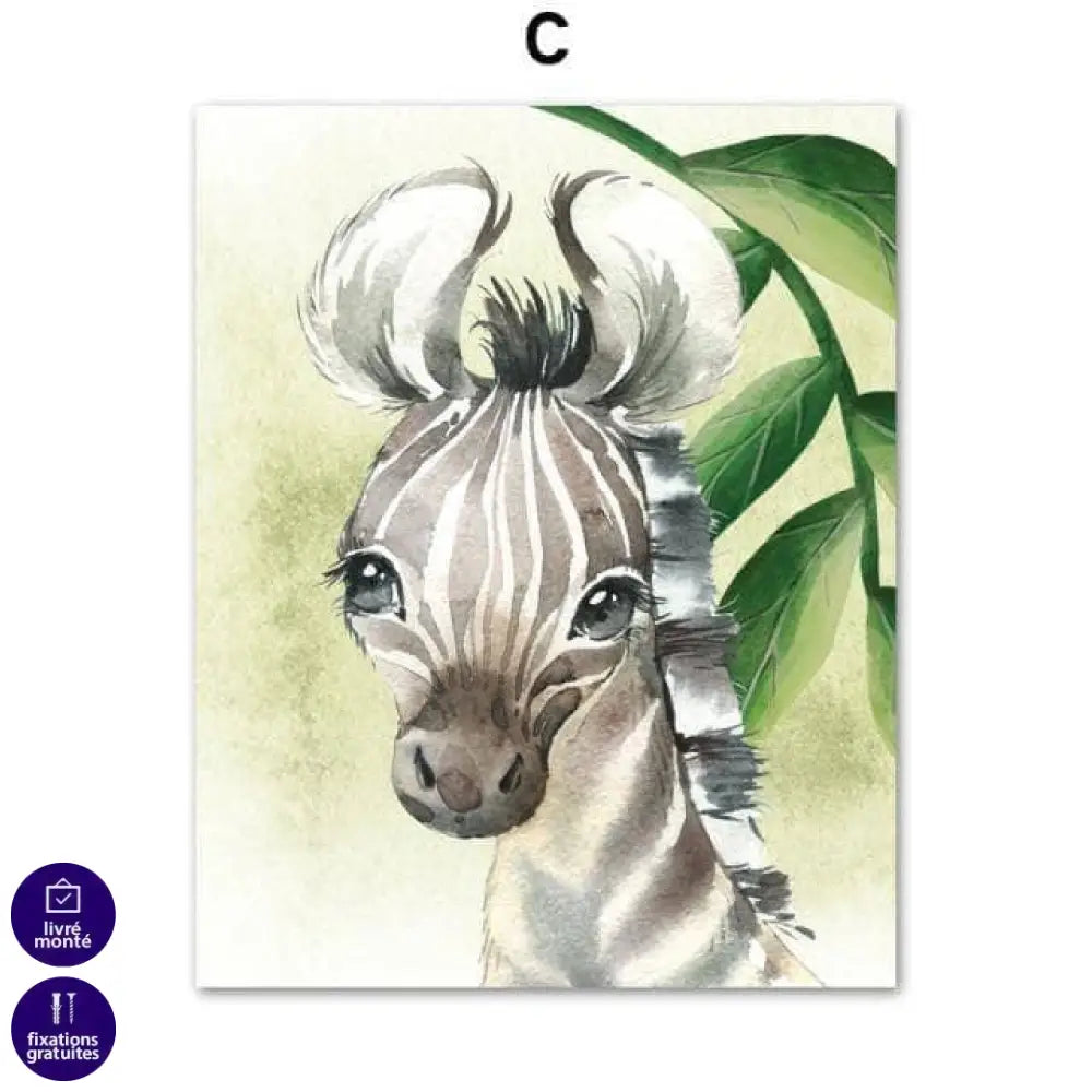 Tableau Chambre Enfant Les Petits Animaux - Montableaudeco