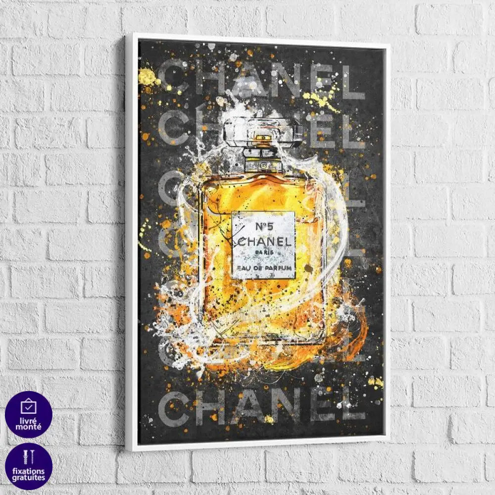 Tableau Chanel Black Graffiti - Montableaudeco