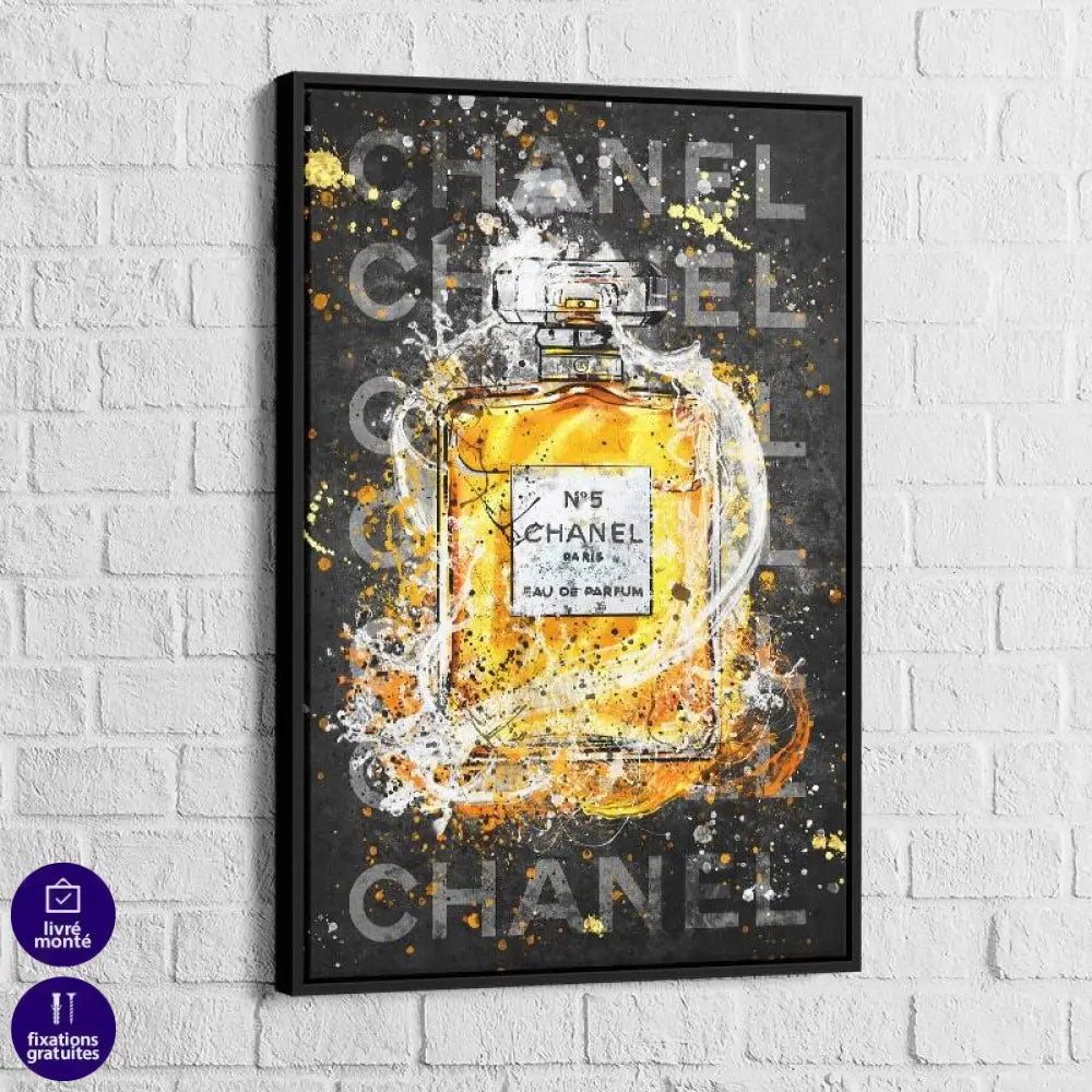 Tableau Chanel Black Graffiti - Montableaudeco