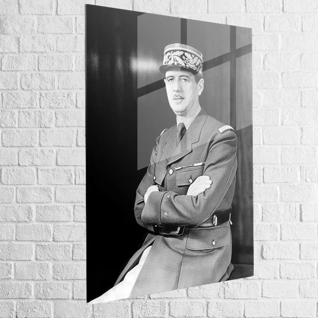 Tableau Charles de Gaulle 40x60cm / Plexiglas Tableau vintage